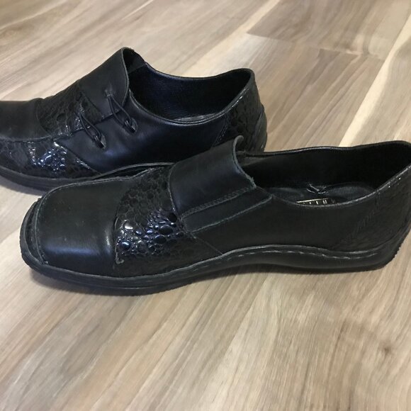 Rieker Ladies Black Leather And Patent Shoes Size 39 - Picture 3 of 6